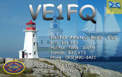 VE1FQ QSL card